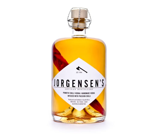 JORGENSEN’S Primitiv Chilli Vodka 750ml – A Fiery Rush of Passion